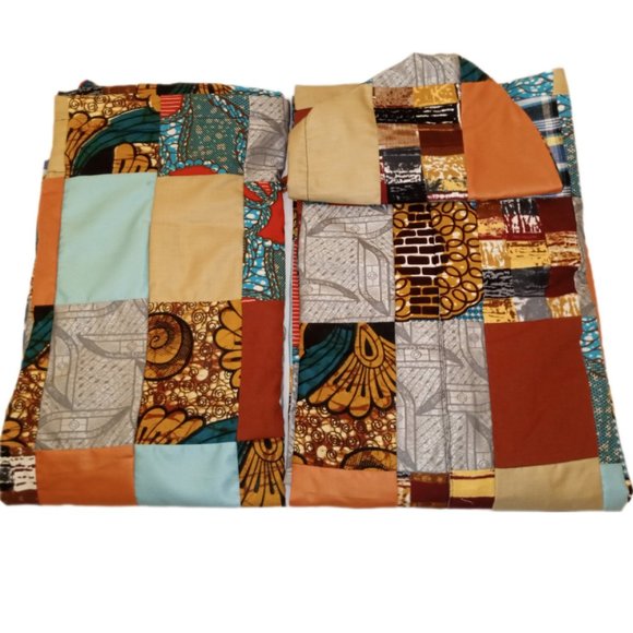 NEW Harem Pants Set Custom Made BayeFall Patchwork 1 Of 1 "Phoenix Tribal Theme" - Picture 3 of 3